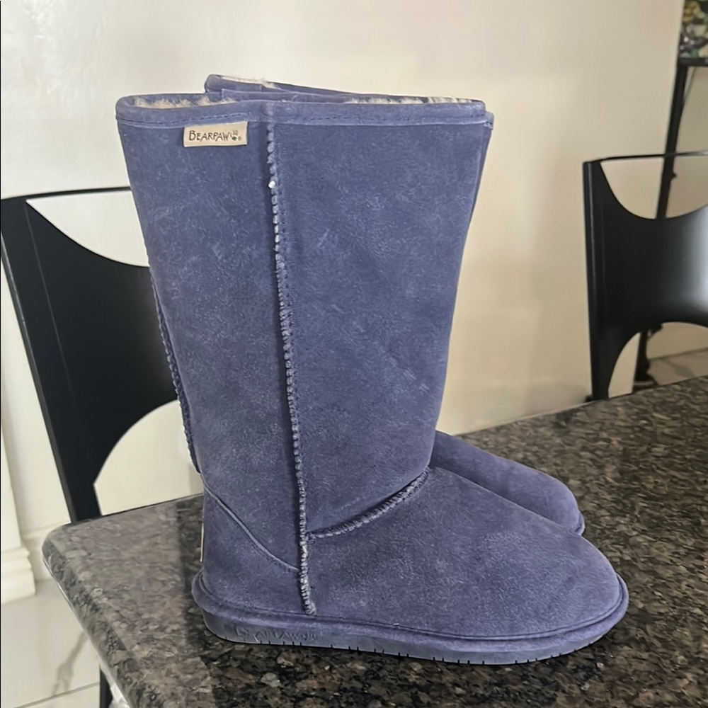 Blue Suede Boots size8 women like new - Picture 2 of 5